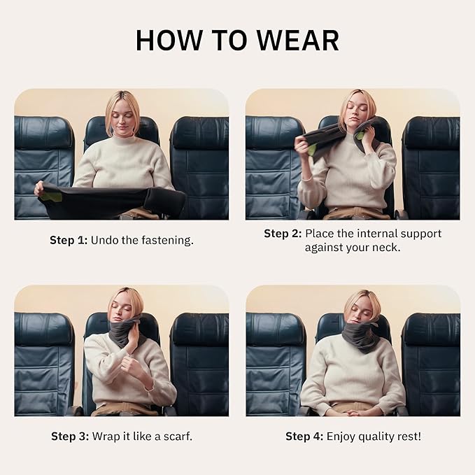 trtl Pillow - Scientifically Proven, Super Soft Neck Support Travel Pillow for Airplanes - Lightweight and Machine Washable - Ergonomic Design for Traveling on Flights, Cars, and Trains - Coral