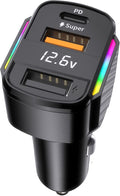GemCoo USB C Car Charger, 80W PD36W&QC3.0 Fast Charging Car Charger Adapter Cigarette Lighter Charger Plug for iPhone 14 13 12 11, iPad, Samsung Galaxy S22 S21 S10