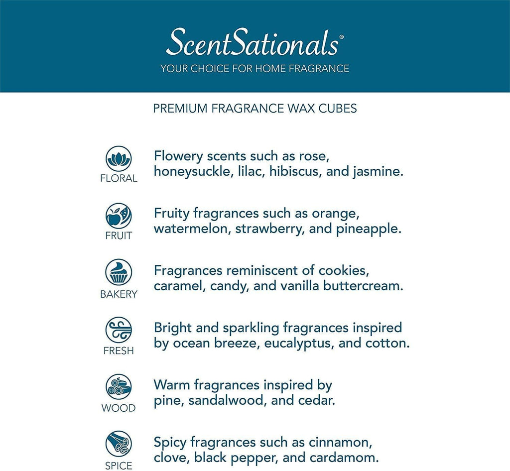 Scentsationals Wax Melts, Wax Cubes Strong Scent - Sweet Berry Cupcake - Long Lasting Scented Wax Melts for Warmer, 10oz (24-Cubes)