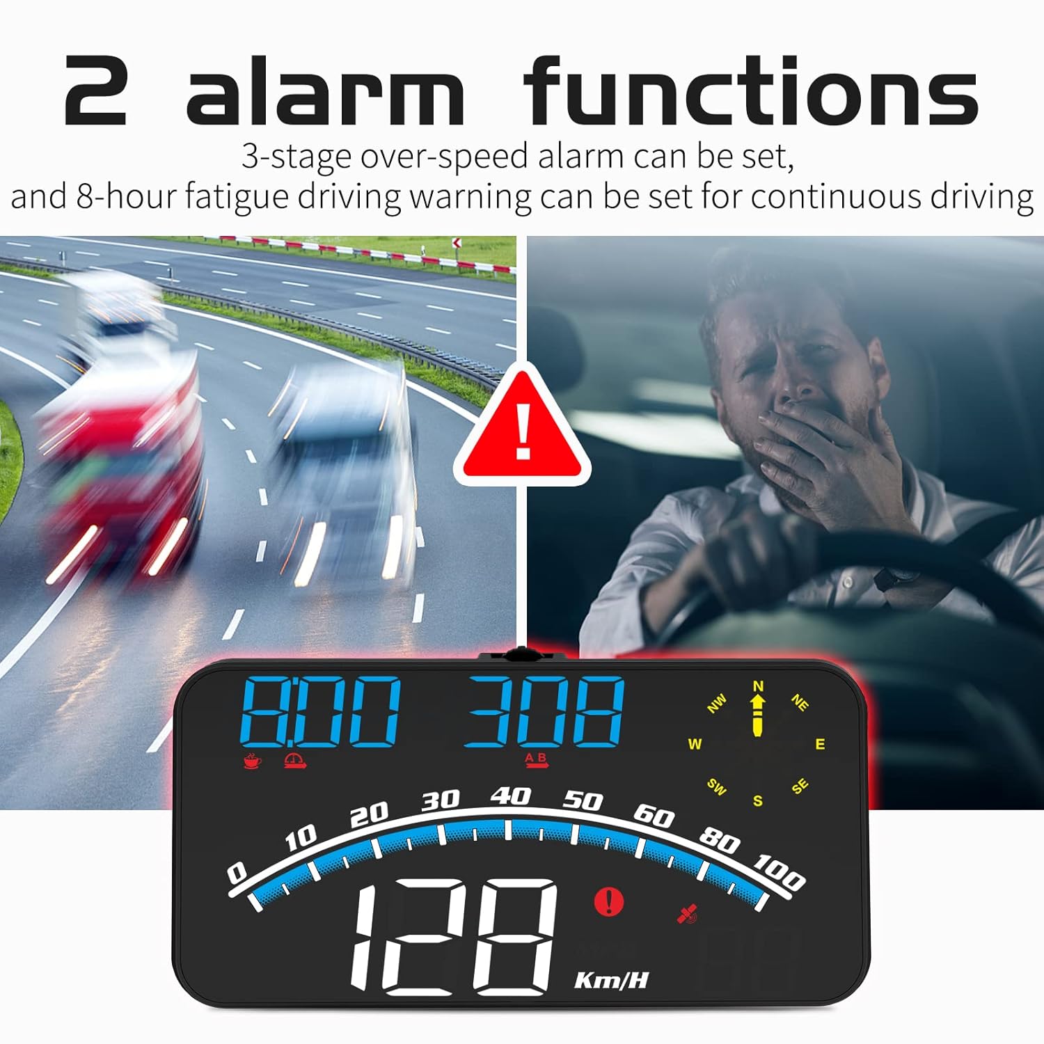 Digital GPS Speedometer, HUD Head Up Display for Car, Upgraded 5.5" Large-Screen, Suitable for All Vehicles