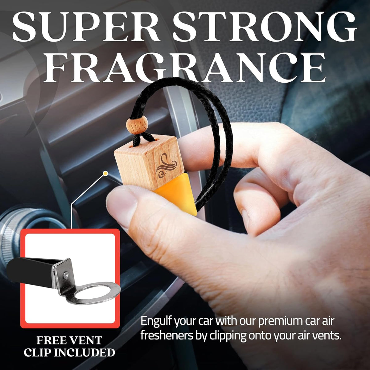 One Million Car Air Freshener for Men | Automotive Air Fresheners with Vent Clip | Strong Car Perfume with Odour Eliminating Technology | Long Lasting Air Freshener by Perfa
