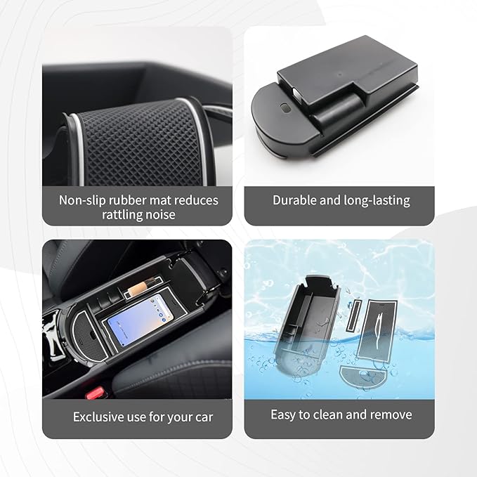 CDEFG Center Console Accessory Organizer Compatible with 2018 2019 2020 2021 2022 CHR C-HR, ABS Material Armrest Box Insert Tray (White)