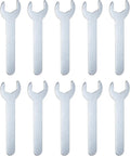 HARFINGTON 10pcs Small Wrench Open End Wrench 19x108x2mm Metric U-Shaped Single Open Ended Spanner Super Thin Small Flat Head Galvanizing Wrench for Automotive Repair Furniture Assembly