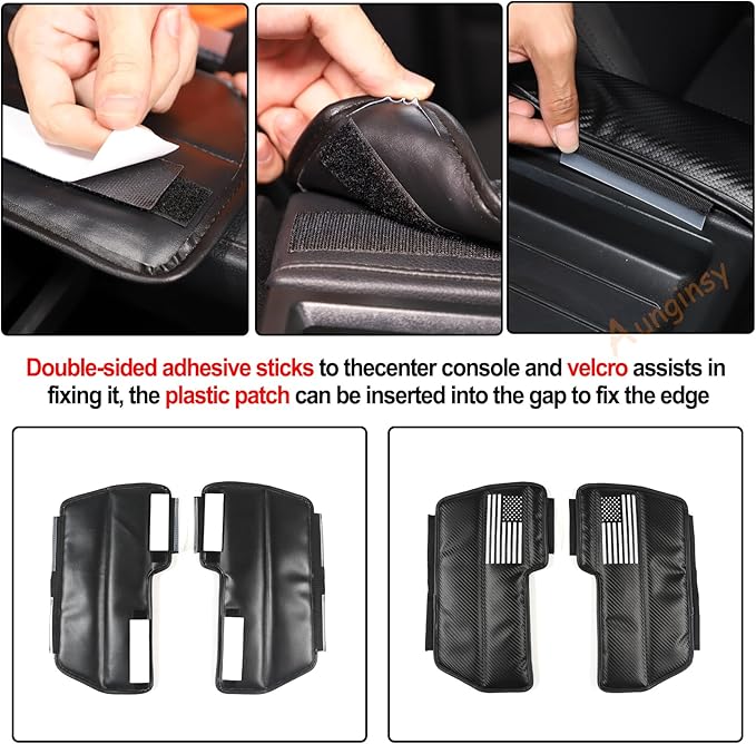Upgrade Car Leather Center Console Protector Cover Compatible with Toyota Tundra 2022+ Sequoia 2023+ Center Console Armrest Seat Box Cover Cushion Lid Protector Pad Waterproof Anti-Scratch Accessories