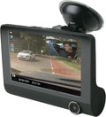 Scosche DDVR2XFHD-SP1 1080P Full HD Dash Camera for Cars - Dash Cam with Front and Rear Cameras and 4" Screen- Car Dashcam DVR - Enhanced Night Vision - 24/7 Parking Mode Car Security Solution