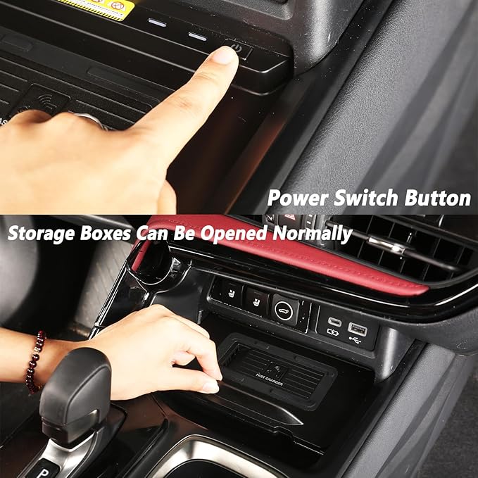 Wireless Car Charger for Lexus NX 2022 2023 2024 All Model with 27W USB & Type-C Center Console Accessory Panel, Fast Charger for i-Phone Sam-Sung