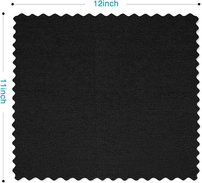 Orighty Black Microfiber Cleaning Cloth, 24 Pack Highly Absorbent Cleaning Rags, Microfiber Towels for Cars, Household Cleaning Supplies, Reusable Lint Free Cloths for House, Kitchen, 12 x12 inch
