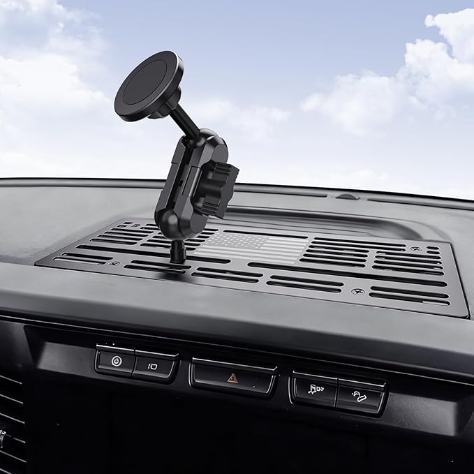 Metal Phone Mount for 2023+ Ford F 250 350 450 2023+ Super Duty Shakeproof Dash Mount Holder Cool Ford Accessory