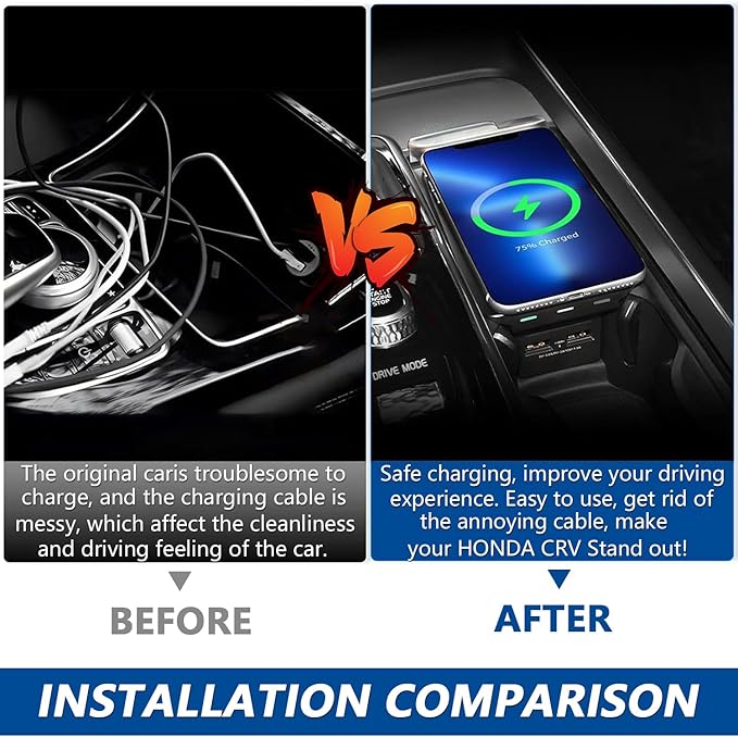 Wireless Car Charger for Volvo XC90 S90 V90 XC60 V60 S60 2023 2022 2021 2020 2019 2018 2017 Accessories, 15W Wireless Fast Charging Phone Charger Pad