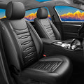 Fit Ridgeline Car Seat Covers for Honda Ridgeline 2007-2025 2026 - Upgraded Premium Waterproof & Breathable Leather, Airbag Compatible, All-Weather Seat Cushion Protector (Full Set, Black)