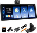 Wireless CarPlay and Android Auto 10.26-inch Touchscreen, 4K Dash Camera and 1080p Backup Camera, Universal Portable car Display, Equipped with 64G Memory Card
