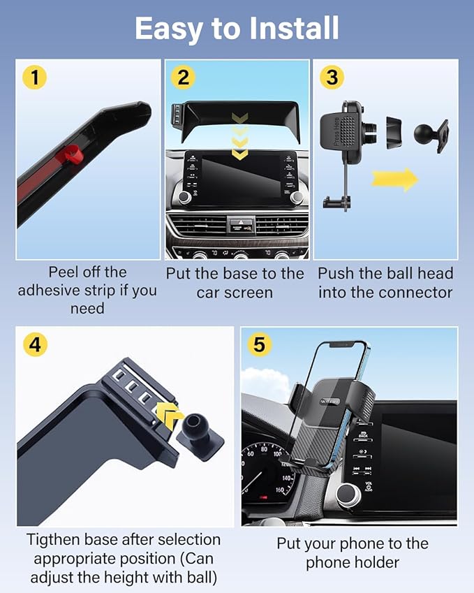 SKYLOTEC Phone Mount for Kia Seltos 2024 2025 2026 Accessories, Automobile Cradles Car Phone Holder, Cell Phone Base Not Block Air Vent