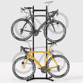 Urban Deco 2-4 Bike Storage Rack Garage Max154lbs, Freestanding Indoor Bike Rack with Adjustable Hooks, Vertical Bike Floor Stand for Road, Mountain and Hybrid Bike, Black