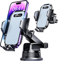 [Pro Version] VANMASS Universal Car Phone Mount [Super Suction Cup] Dashboard Phone Holder, Handsfree Windshield Dash Vent Phone Holder Car, Compatible for iPhone 16 15 14 13 Samsung LG & Truck,Silver