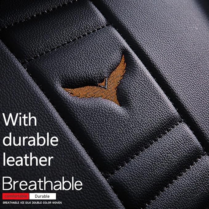 for Chevy Equinox Seat Covers 2005-2026, Full Coverage Customized Car Seat Covers, Premium Leather Waterproof Stain-Resistant Easy to Install (Luxury 2 Seats, Black&Coffee)