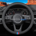 Custom-Fit for Maserati Steering Wheel Cover, Premium Leather Car Steering Wheel Cover with Logo, Non-Slip, Breathable, for Maserati Accessories (D-Style,for Maserati)