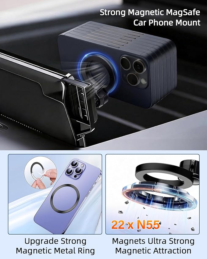 PZK Car Phone Mount for 2019-2025 2026 Toyota Corolla/Corolla Hatchback Hybrid LE/SE/Corolla Cross 2022-2025 2026 Accessories 8-inch Screen Compatible with Magsafe Car Phone Holder Not Affect Vent