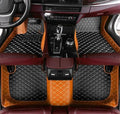 Custome Car Mats Accessories All Weather Floor mats Compatible with Automotive Floor Mats Passenger car mats (Orange Black)