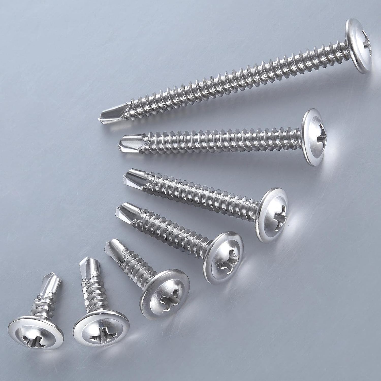 (150 pcs) Wensilon #10×1-1/2”for Sheet Metal Self-Tapping Screws 410 Stainless Steel Truss Head High-Strength Quick Tapping Screws