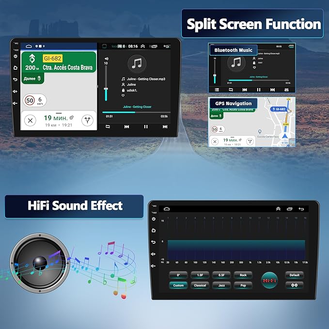 2G+64G Android 15 Car Stereo for Hyundai Sonata 2010-2015 with Wireless Carplay Android Auto,9” Touchscreen Hyundai Sonata Car Radio with Mirror Link WiFi/GPS Bluetooth FM/RDS SWC+AHD Rear Camera