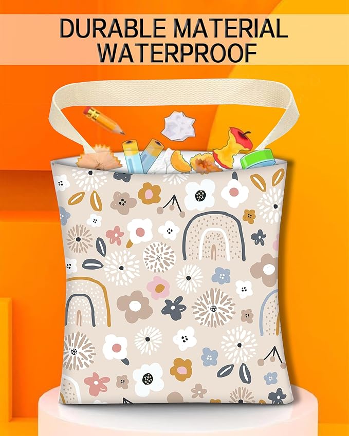 Car Garbage Can, Hanging Car Trash Can Bag for Cute Car Back Seat Organizer, Cute Flowers