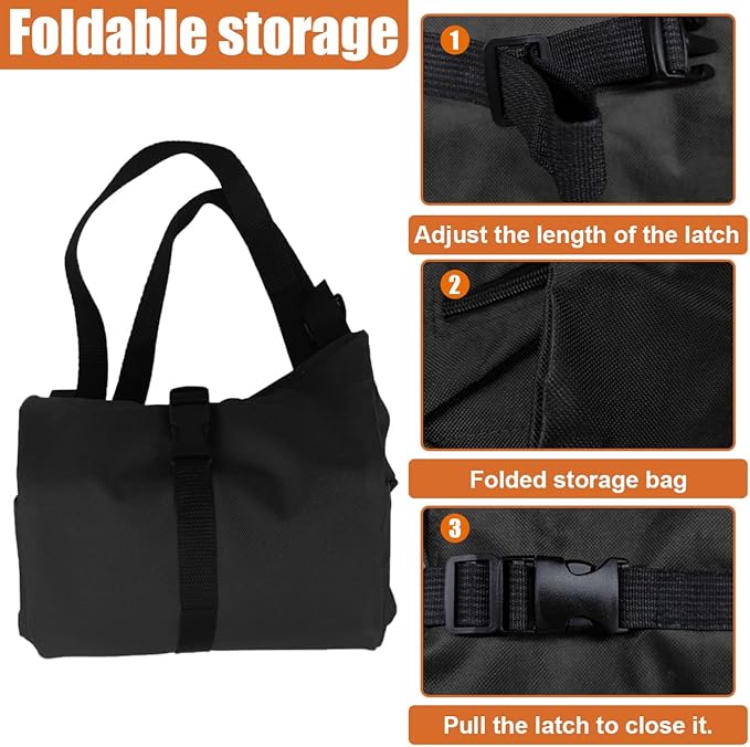 YoRise Car Seat Organizer, Oxford Cloth Roll Up Tool Bag With 5 Zipper Pockets, Hanging Back Seat Car Organizer, Portable Waterproof Vehicle Storage Accessories for Cars, Trucks, SUVs (Black)