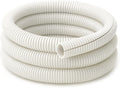 Electriduct Split Wire Loom Tubing Polyethylene Corrugated Flexible Conduit - 1/4" Nominal Size - 20 Feet - White