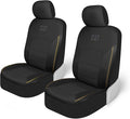Cat FlexHybrid Car Seat Covers, Black Premium Faux Leather + Mesh Seat Covers for Cars Trucks SUV, Universal Fit Car Seat Covers Front Seats Only, Automotive Interior Covers, Ideal Truck Seat Covers