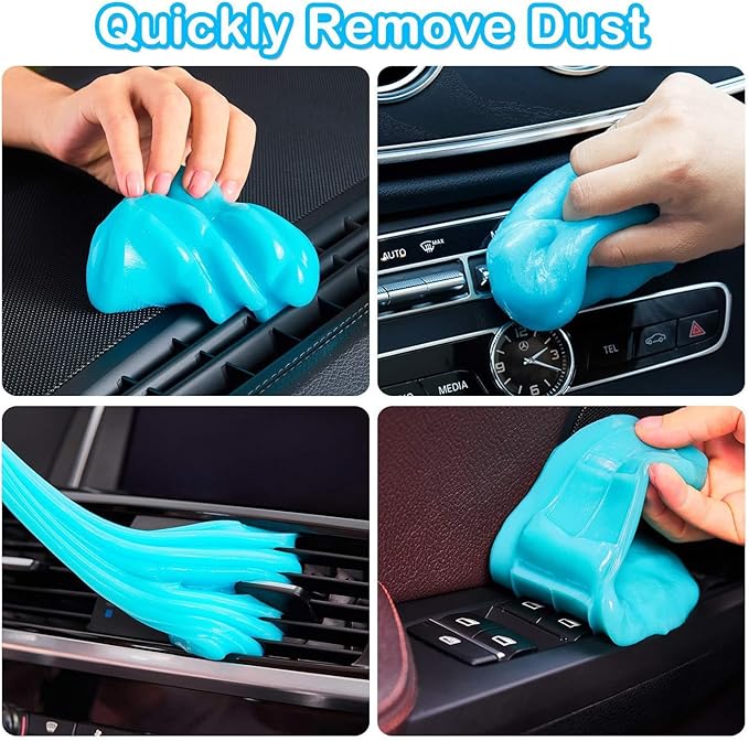 Car Cleaning Gel for Aston Martin Vanquish 2001 2002 2003 2004 2005 2006 2007 2016 2017 2018, 200g × 2 Pack Car Interior Cleaner Slime, Auto Detailing Tools, Auto Dust Car Crevice Cleaner