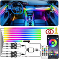 Dreamcolor Acrylic Interior Car LED Strip Light with APP Remote Control, RGB 8 in 1 with 235 inches 800 LEDs Fiber Optic Strip Lights for Car, Dynamic Chasing Music Sync Neon Car Ambient Lighting Kits