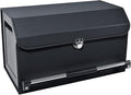 XCF Car Trunk Organizer, Leather Trunk Organizer for SUV with Lid and Sturdy Handle Car Storage Organizer (Black, 20.47 x 11.42 x 12.2in)