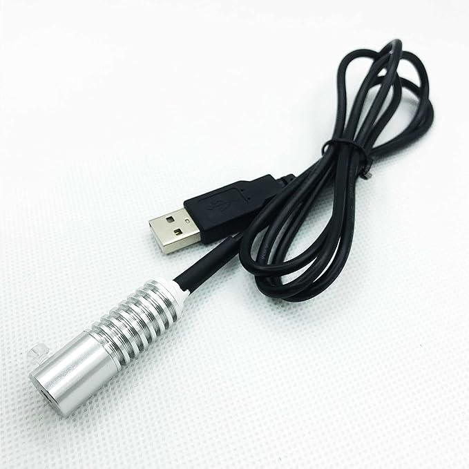 Side Glow Fiber Optic USB Light Source Illuminator Fiber lamp Light Source Guide Fiber LED Light Source 6V Fiber Small Light Source(Green, 3mm)