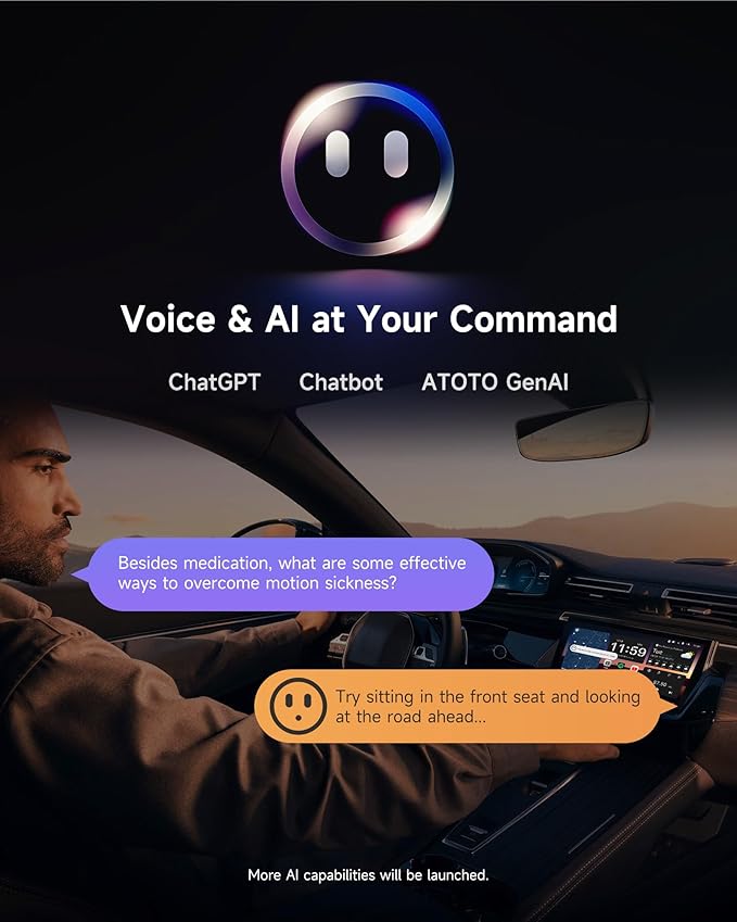 CB6 Car Video Box, 2025 Plug & Play AI Box CarPlay, Wireless CarPlay Adapter/Android Auto with Advanced AI, GPS, Compatible Massive APP, Android 13, 2 BT, 4G LTE, 4G+64G, for OEM Wired CarPlay