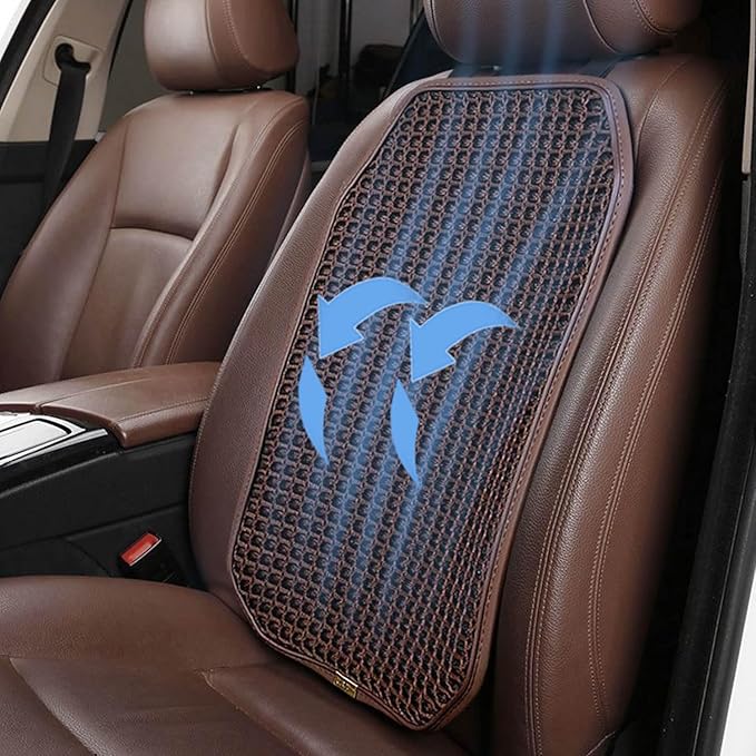 New Summer Cooling Ventilated Big Air Mesh Seat Cushion Pad for Car,Universal Breathable Vented Seat Cover Fits Car SUV Truck Van Pickup for Driving Seat(Brown-BackCushion-1Pcs)