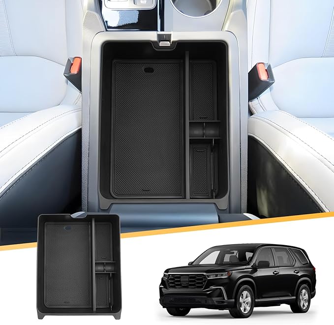 LFOTPP Center Console Organizer Compatible with 2023-2026 Honda Pilot/2024 2025 Ridgeline/2024-2026 Passport ABS Material Armrest Console Organizer 2026 Honda Trailsport Accessories