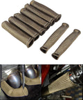 Spark Plug Wire Heat Shield - 8 PCS 2500° Spark Plug Heat Sleeve, 6 Inches Spark Plug Wire Boots Protector Protection Cover Replacement for LS1 / LS2 SBC BBC 350 454 Car Truck, Titanium