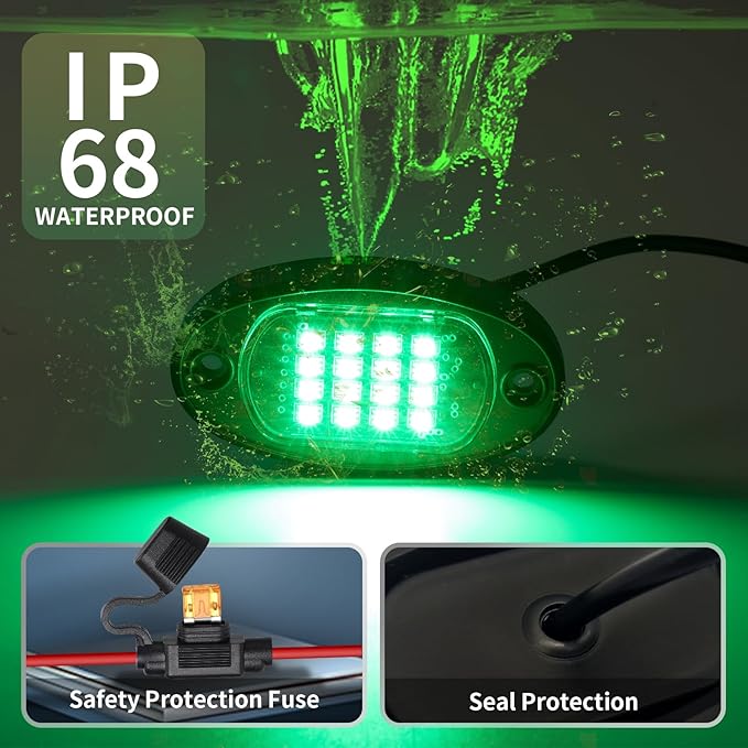 2 Pods Replacement Damaged Pod for Segmented RGB LED Rock Lights 12v Underglow Light Multicolor Waterproof Neon for Jeep Trucks ATV UTV Golf Cart Offroad Pickup RZR SXS