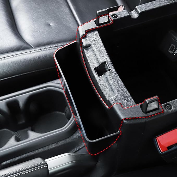 4PCS Center Console Organizer Storage Box for 2024 2025 Jeep Wrangler JL JLU 4XE and Gladiator JT, Gear Shift Console Tray Organizer, Hanging Armrest Storage Box, Co-Pilot Organizer