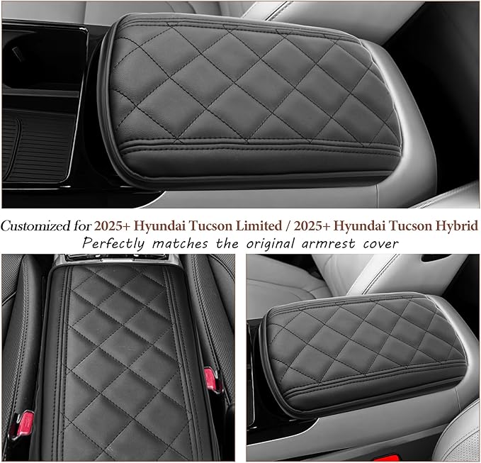 SKTU for 2025 2026 Hyundai Tucson Accessories Center Console Cover for 2025 2026 Hyundai Tucson Limited/Tucson Hybrid Armrest Cover 2025 2026 Tucson Hybrid Console Cushion (Only Fit Limited/Hybrid)