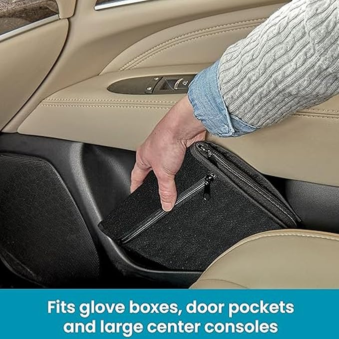 Car Document Holder, Car Glove Compartment Organizer 6 Pockets Multifunctional Zipped Design Portable Car Document Holder Universal for Car