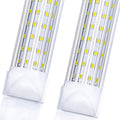 (6-Pack, 8FT LED Shop Light, U Shape Integrated T8 LED Tube Light,18800LM, 144W, 6000K Cold Light, 8 Foot Linkable Shop Lights W/Built-in ON/Off Switch for Warehouse, Workshop