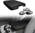 Muslogy Center Console Armrest Cover Compatible with Dodge Ram1500 2013-2018 & ram2500/3500 2013-2025 Comfort Armrest Pad Arm Rest Cushion Vegan Leather Protector 1-Inch Extra Thick(Jump Seat ONLY)