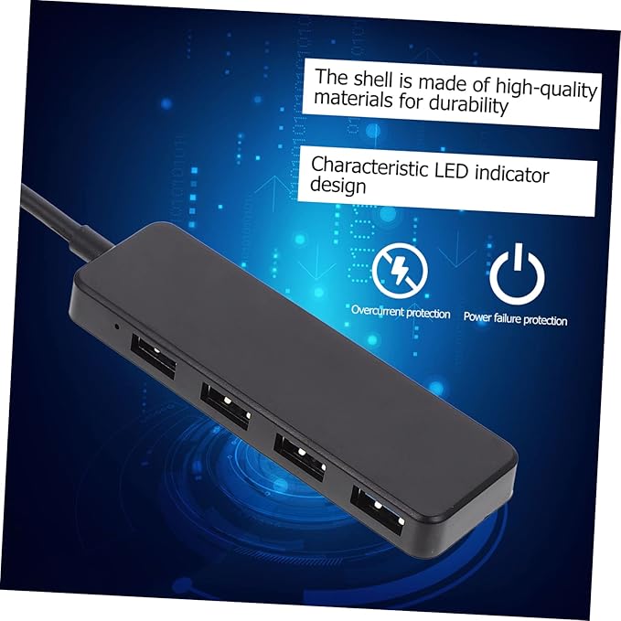 Gadpiparty USB Hub Port Data Splitter Ultra-Slim Expansion Adapter for Laptop and Computer High-Speed Transfer USB Expander for Easy Device Connectivity