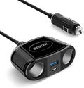 BESTEK 4 in 1 Cigarette Lighter Splitter-150W Cigarette Lighter Adapter with Dual 12v Splitter QC3.0 and USB-C PD30W, Cigarette Lighter USB Charger Fast Charger for Dash Cam, GPS, iPad/Laptop/Phone