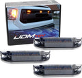 iJDMTOY 3pc Amber LED Center Grille Running Light Kit Compatible With 2014-2021 Toyota Tundra w/TRD Pro Grill (Dark Smoke Lens w/Wiring and Hardware)