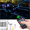 5 m Optic Fiber Car Ambient Lighting Kit RF Remote Control 8 Colors Multicoloured Music Interior Lighting Kit 12V 1W