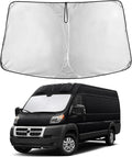 EcoNour Windshield Sunshade Compatible for Dodge RAM Promaster 2014-2024 2025 2026, Sun Visor for Front Windshield & Window Sun Shade Cover, UV Heat Blocker & Protector, Car Accessories