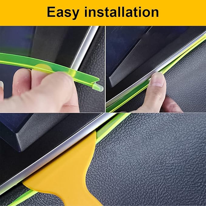 EL Wire Interior LED Strip Lights, 10FT USB Auto Neon Light With Sewing Edge, Electroluminescent Ambient Lighting Kit, Fuse Protection, Car Decoration Accessories (Ice Green)