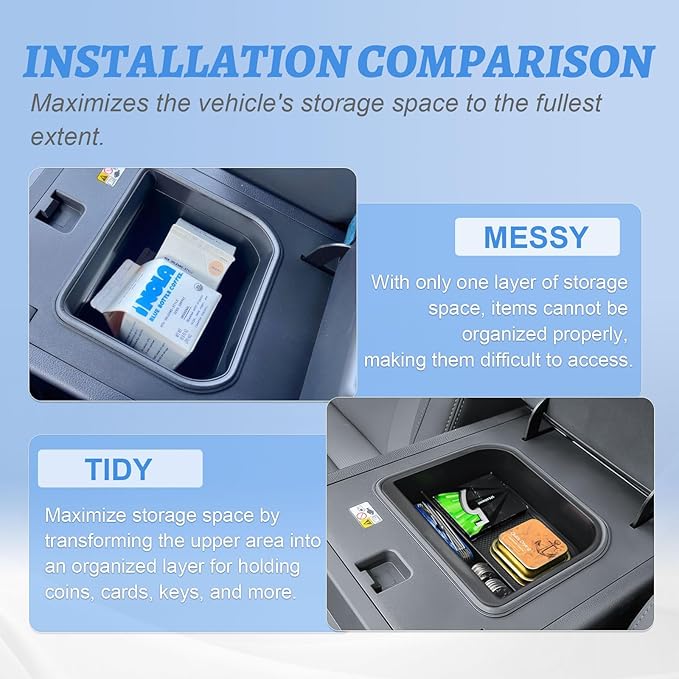 EDBETOS Cool Box Console Organizer Tray for Toyota Land Cruiser Prado 250 / Lexus GX550 2024 2025 2026 Accessories Armrest Storage Insert Tray Coin Holder Secondary Storage Box,Fits Only Cool Models