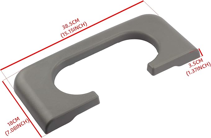 Dasbecan Gray Rear Center Console Cup Holder Central Armrest Cushion Assembly Compatible with Ford F250 F350 F450 1999-2010